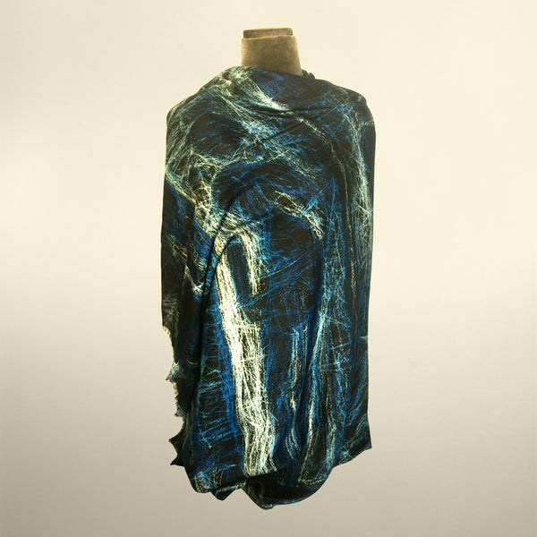 Unisex Silk Shawl - Love from Khajuraho 01