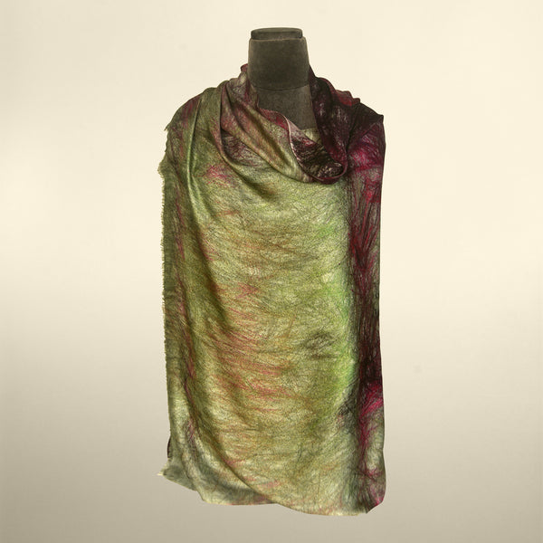 Unisex Silk Shawl - Love from Khajuraho 04