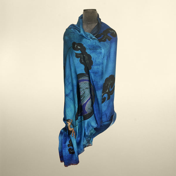 Unisex Silk Shawl - Naughty but Nice 01