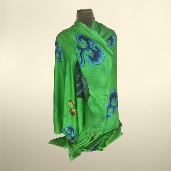 Unisex Silk Shawl - Naughty but Nice 02