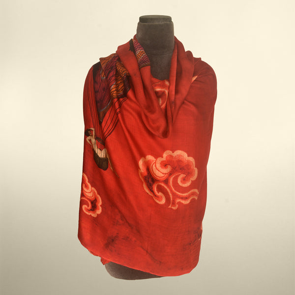 Unisex Silk Shawl - Naughty but Nice 03