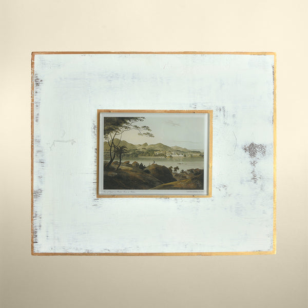 Daniell - Framed Art Print on Glass - View of Gyan, an Hindoo Town