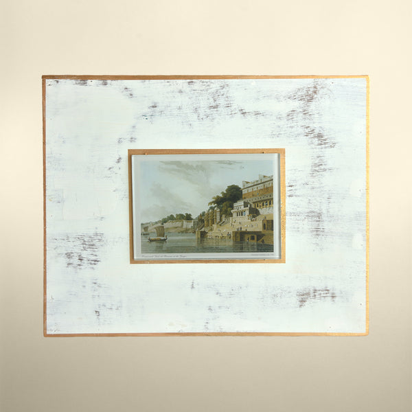 Daniell - Framed Art Print on Glass - Dasashvamedh Ghat on the Ganges