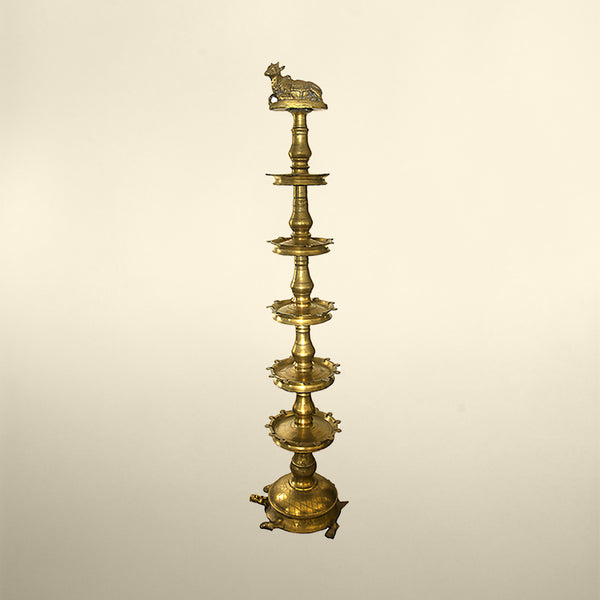 Vintage Tiered Floor Temple Lamp