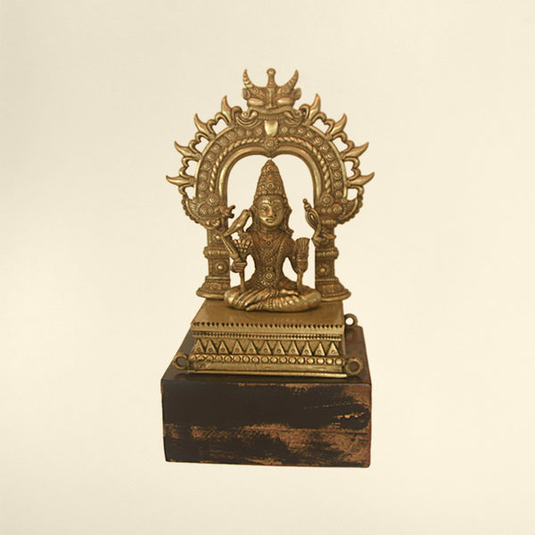 Vintage Brass Statue of Goddess Rajarajeshwari