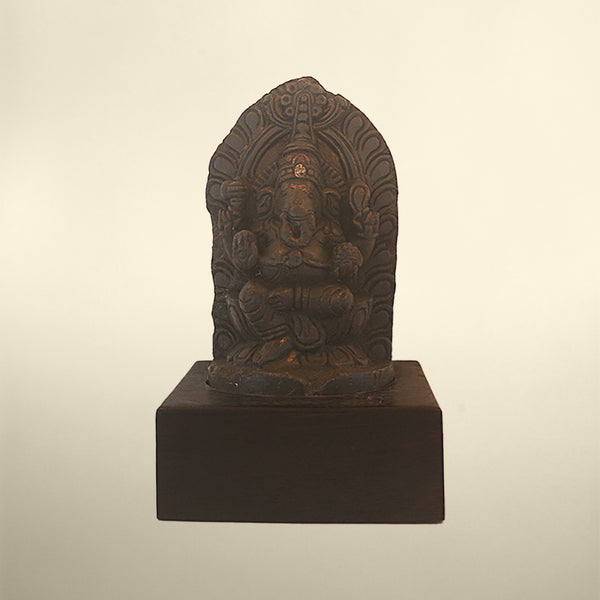 Vintage Ganesh Stone Sculpture