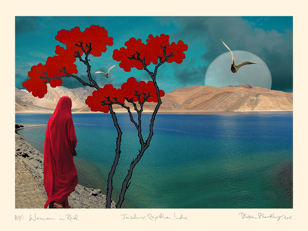 Boundless: Woman in Red - Print on Acrylic